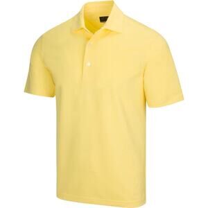 Greg Norman Collection Men's Freedom Micro Pique Polo, Yellow, Medium new